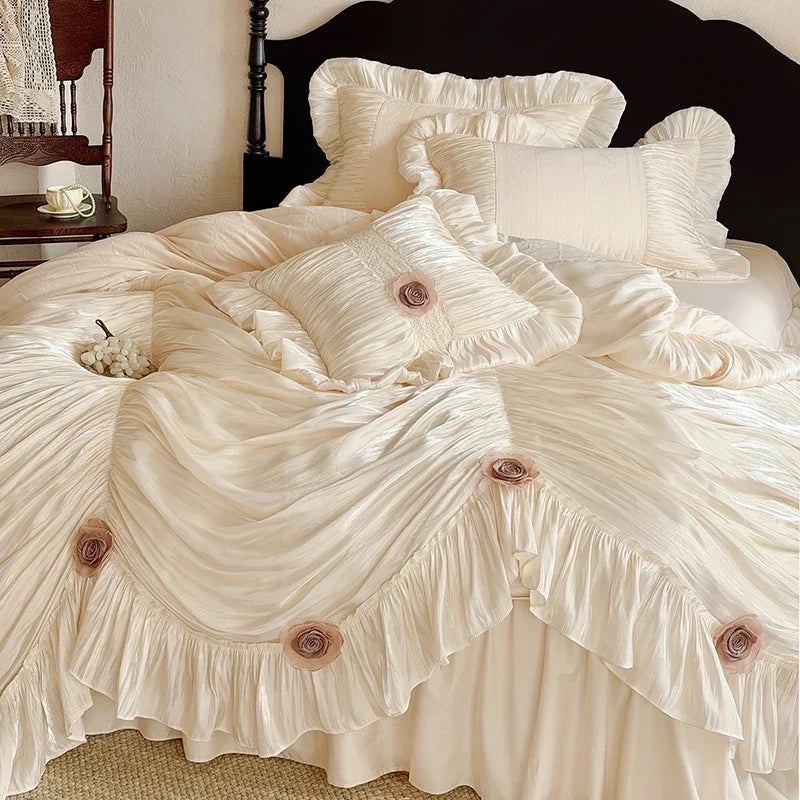 100% Cotton Romantic Princess Wedding Bedding Set