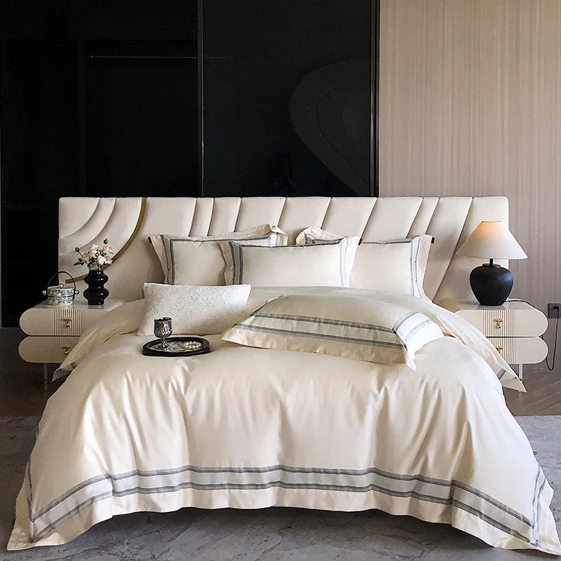 GRADIENT 100% Egyptian Cotton Luxury Embroidery Hotel Style Soft Bedding Set