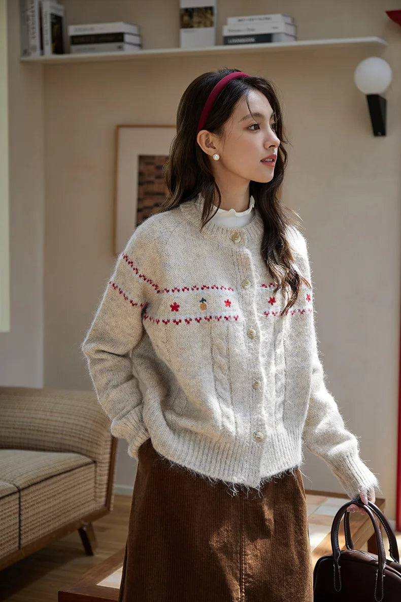 Lucia Cottagecore Cardigan with Embroidery