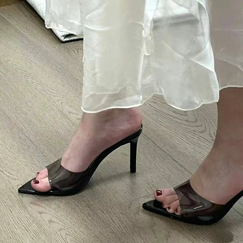 Transparent One-line Hgh Heels