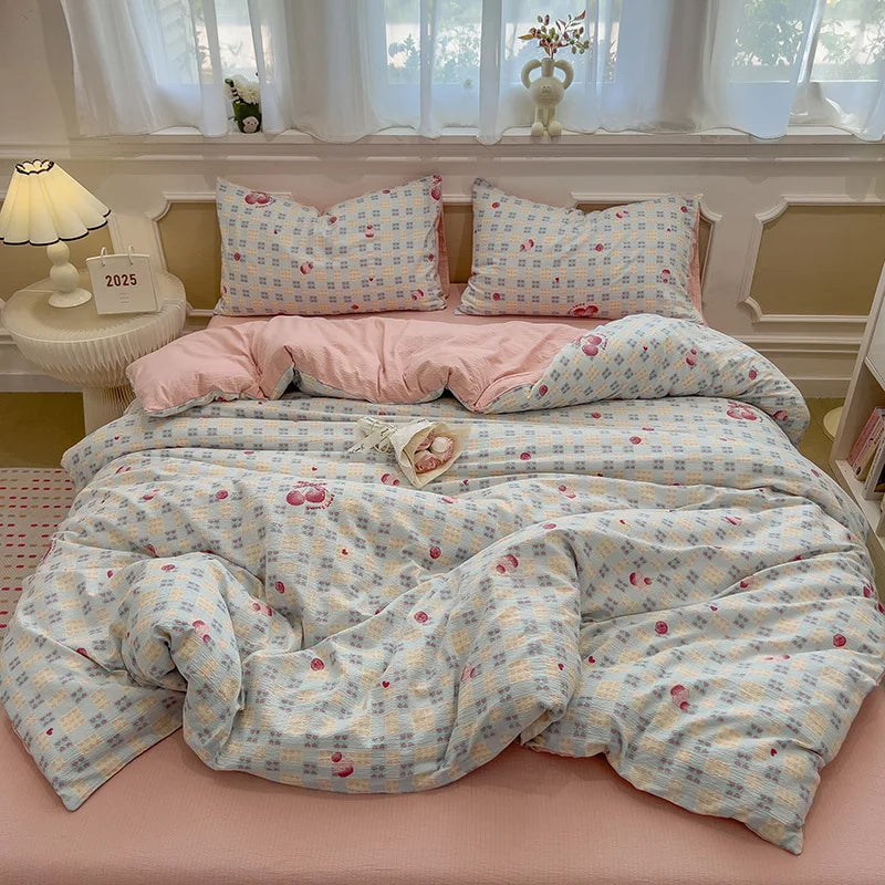 Korean Double Layer Gauze Bedding Set