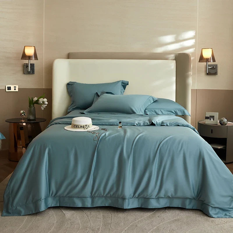 Luxury 1400TC Egyptian Cotton Soft Silky Black Bedding Set