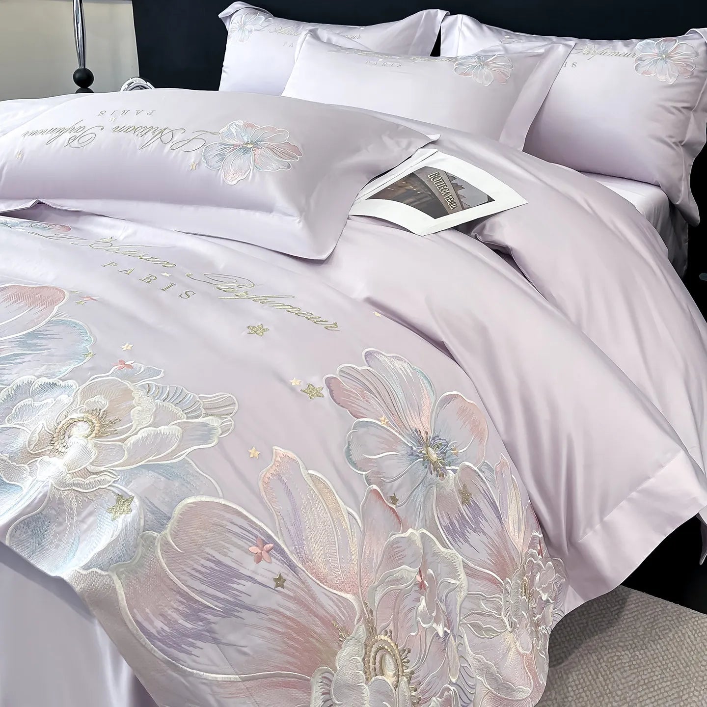 High End A-class Long Staple Cotton Pure Cotton Four Piece Duvet Cover  All Cotton Bed Sheet Light Luxury Bedding