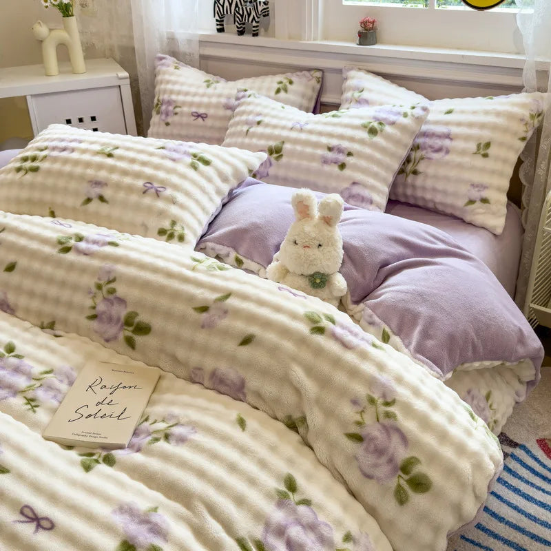 Winter ThickWarm 4pcs Bedding Set