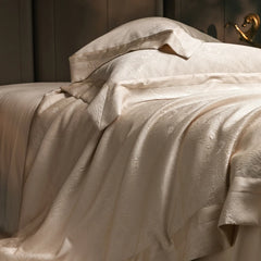 Thick Woven Embossed Jacquard Lyocell Cotton Bedding Set, Soft Silky Duvet Cover Set, Pillowcases, Bed Sheet/Fitted Sheet, 4Pcs