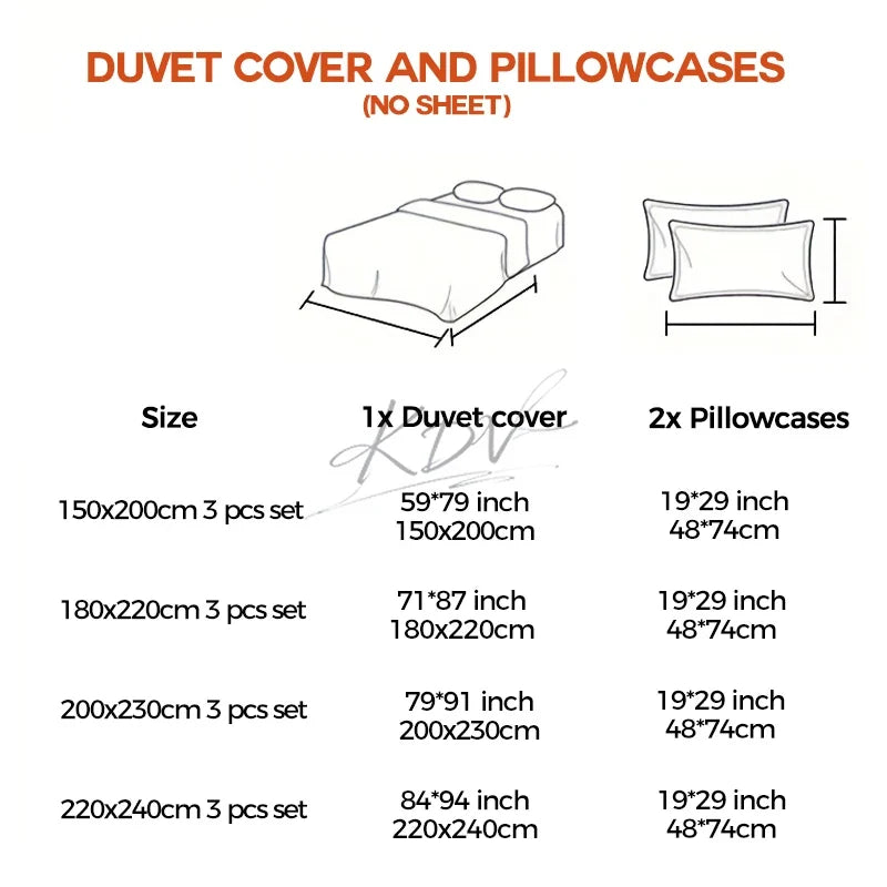 3 Pcs Simple Solid Color Quilt Cover Set with Pillowcases Stitching Design King Queen Size Bedding Set