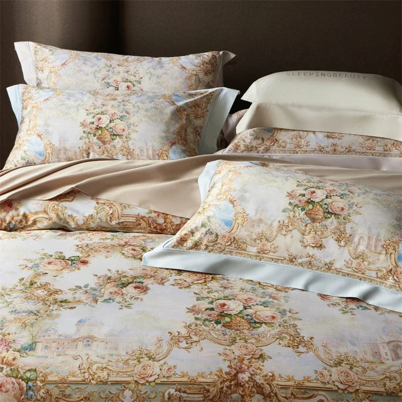 Luxury Floral Print Bedding Set