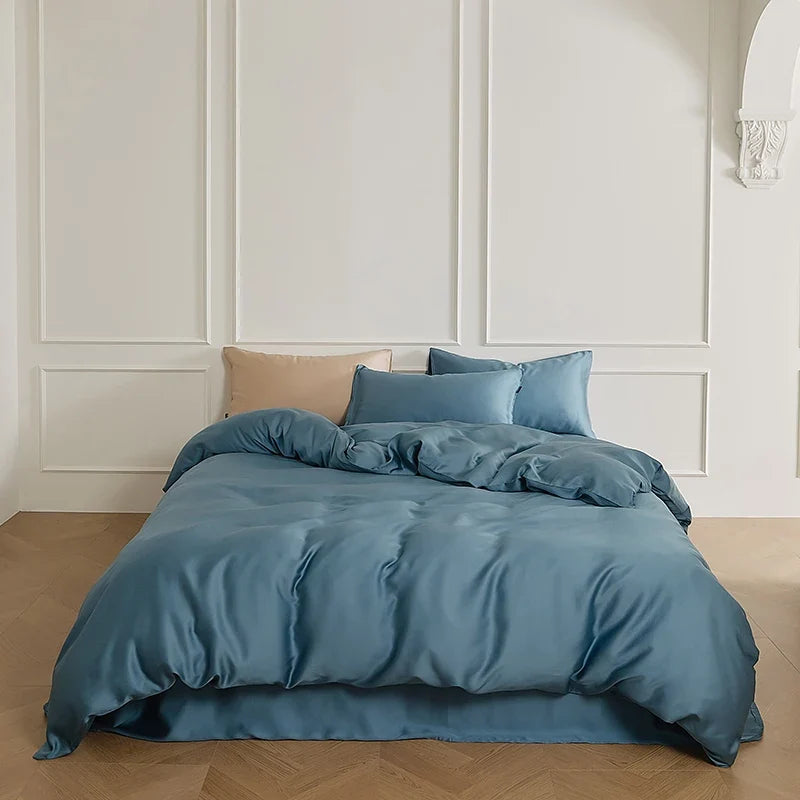 600TC Lyocell Soft Silky Cooling Solid Color Bedding Set