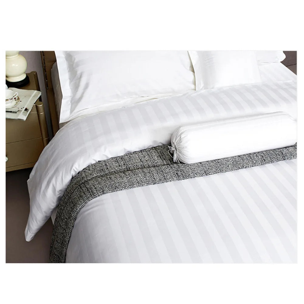 300TC 100% Cotton Woven Sateen Embroidered Duvet Cover Set Premium Bedding for Bedroom