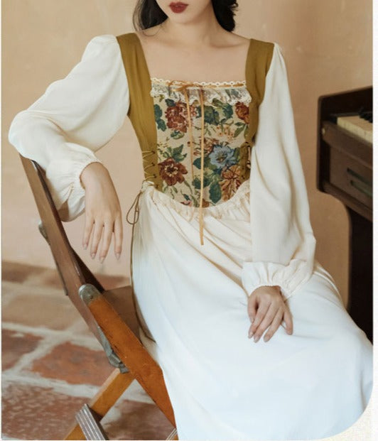 Devina Cottage Witch Cottagecore Bustier Dress