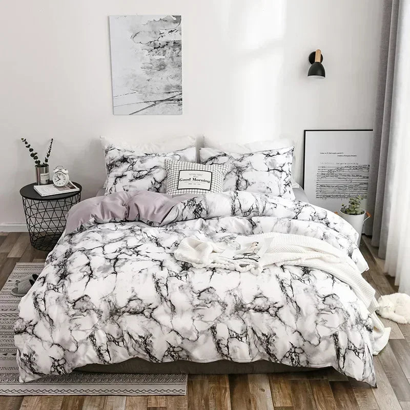 Geometric Ink Wash Print Bedding Set