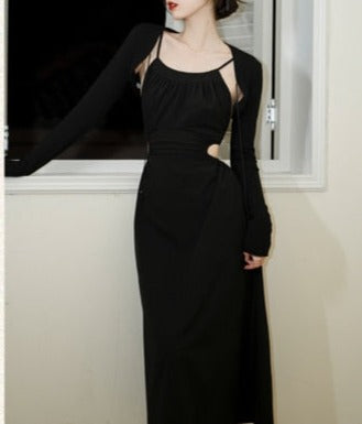 Conjunto de dos piezas de vestido gótico de bruja oscura Karma-Bewitched