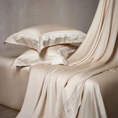 Luxury Lyocell Cotton Butterfly Jacquard Bedding Set, Soft Silky Duvet Cover Set, Pillowcases, Bed Sheet/Fitted Sheet, 4Pcs