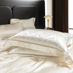 1000TC Egyptian Cotton Soft Silky Jacquard Luxury European Style Bedding Set