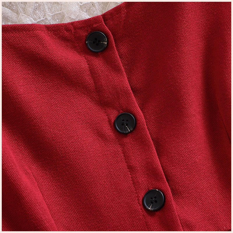 Merry Redberry Cottagcore Pinafore Dress
