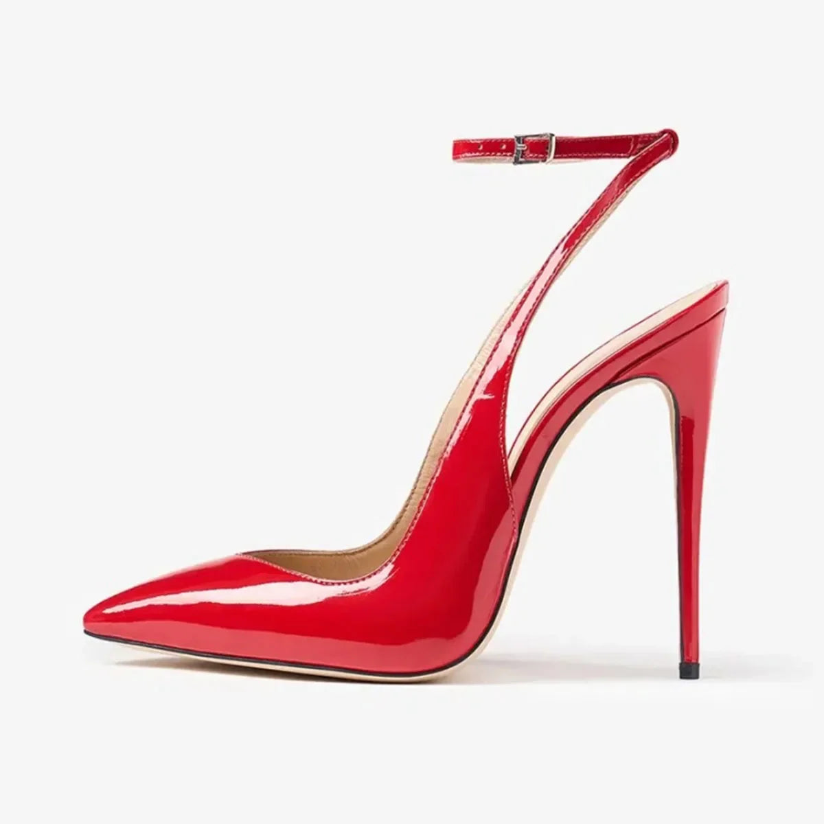 Patent Leather One word buckle Sandals