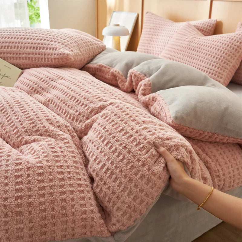 Luxury Warm Plush 4pcs Bedding Set