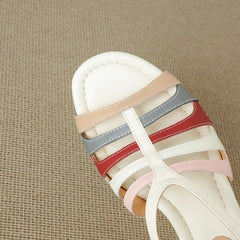 leather sheepskin elastic high Heels