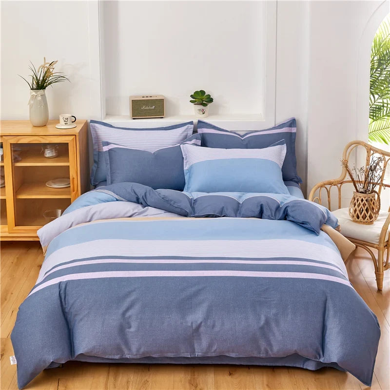 Geometric comforter cover 100%  Minimal 1 piece Cotton Skin-friendly Duvet cover Quilt covers for queen king single size bed