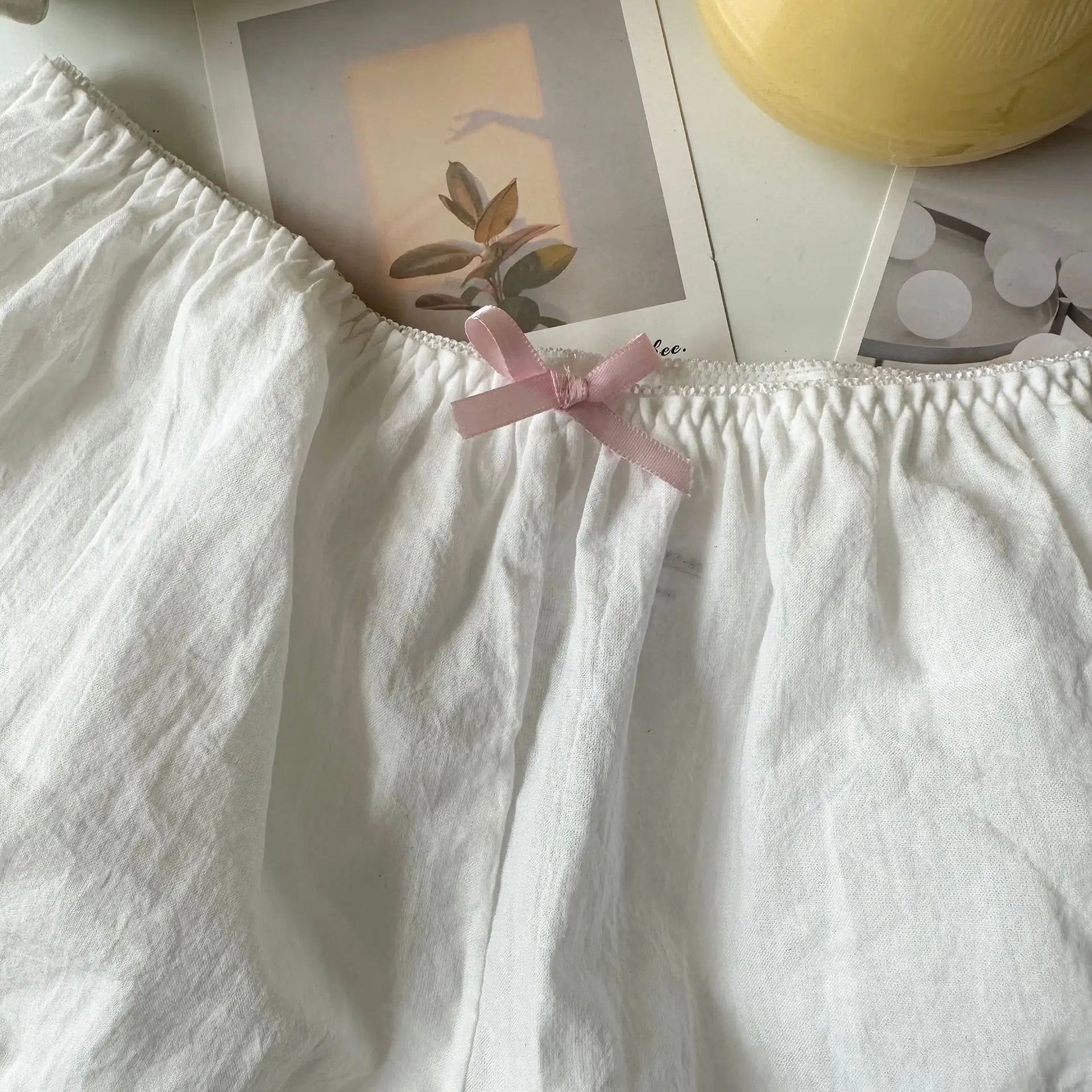 2-Piece Strawberry Embroidered Cottagecore Undergarments Set