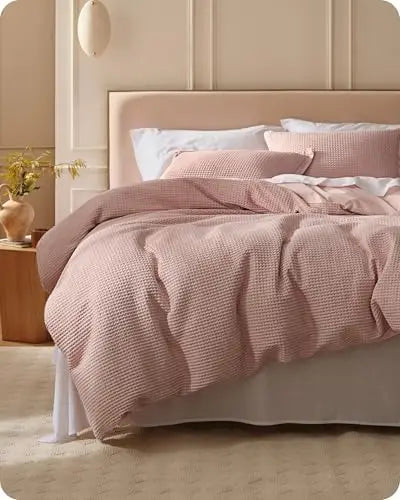 3 Pieces King Size Pure Cotton Woven Linen Colorful Duvet Cover Soft Breathable Bedding Set