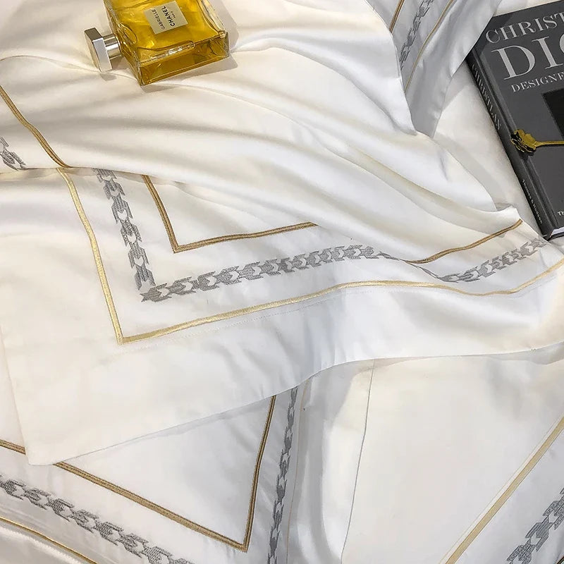 100% Egyptian Cotton Luxury Embroidery Hotel Style Bedding Set