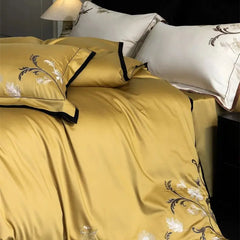 Premium 1000TC Egyptian Cotton Luxury Embroidery Queen King Size Bedding Set