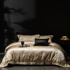 Brocade Jacquard Egyptian Cotton Patchwork European Luxury Bedding Set