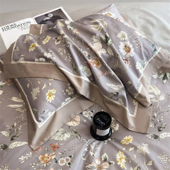 1000TC Egyptian Cotton Flowers Print Luxury Digital Printing Bedding Set