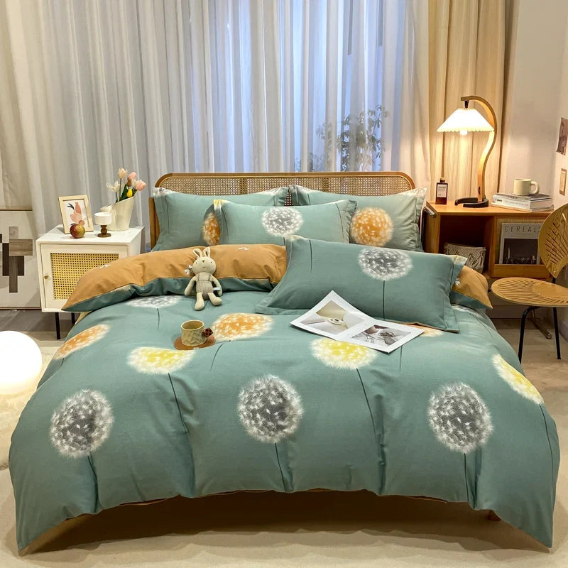 High Quality 100% Cotton Duvet Cover Set Modern Striped Printed Bedding Set