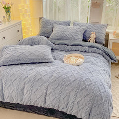 1pc Thicken Flannel Duvet Cover Cartoon Bear Quilt Cover for Kids Winter Warm housse de couette220x240cm (without pillowcase)