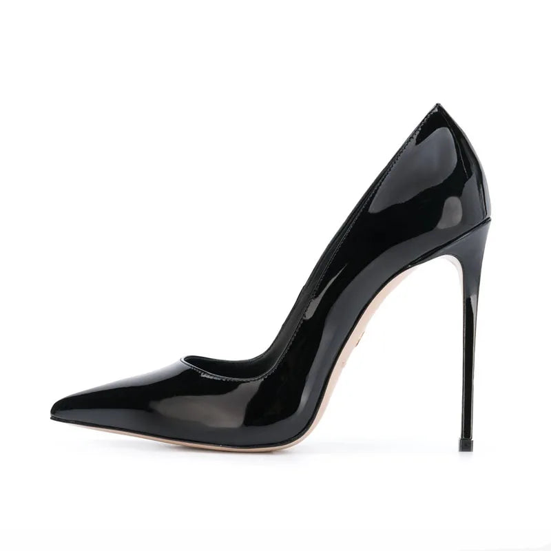 Autumn Royal Blue Patent Leather high-heeled Shoes