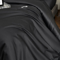 Luxury 1400TC Egyptian Cotton Soft Silky Black Bedding Set