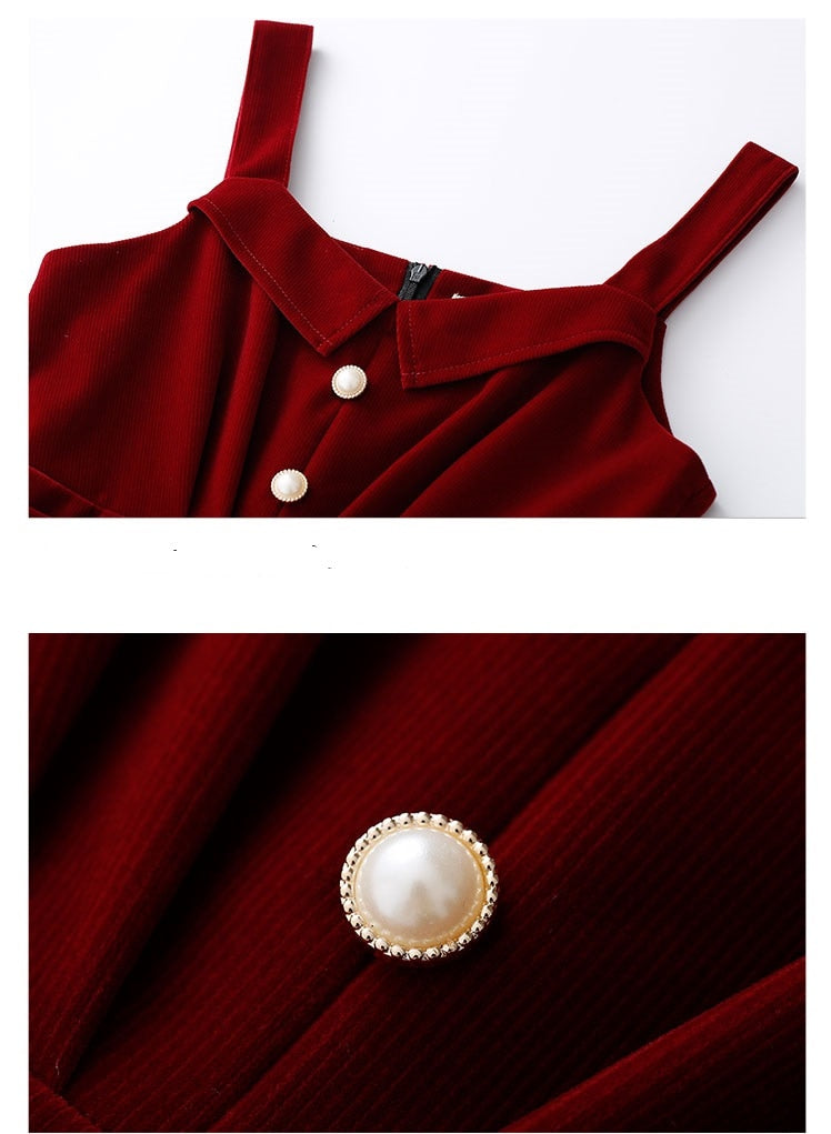Hollyanna Corduroy Dark Academia Dress