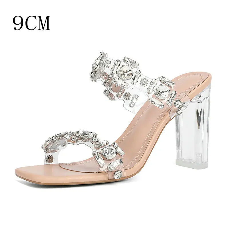 Transparent Rhinestone Heels