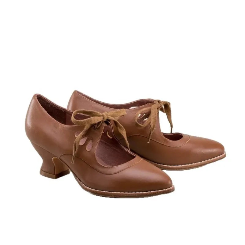 Zapato Tacon Alto Women Retro Pointed High Heel