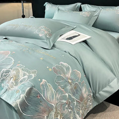 High End A-class Long Staple Cotton Pure Cotton Four Piece Duvet Cover  All Cotton Bed Sheet Light Luxury Bedding