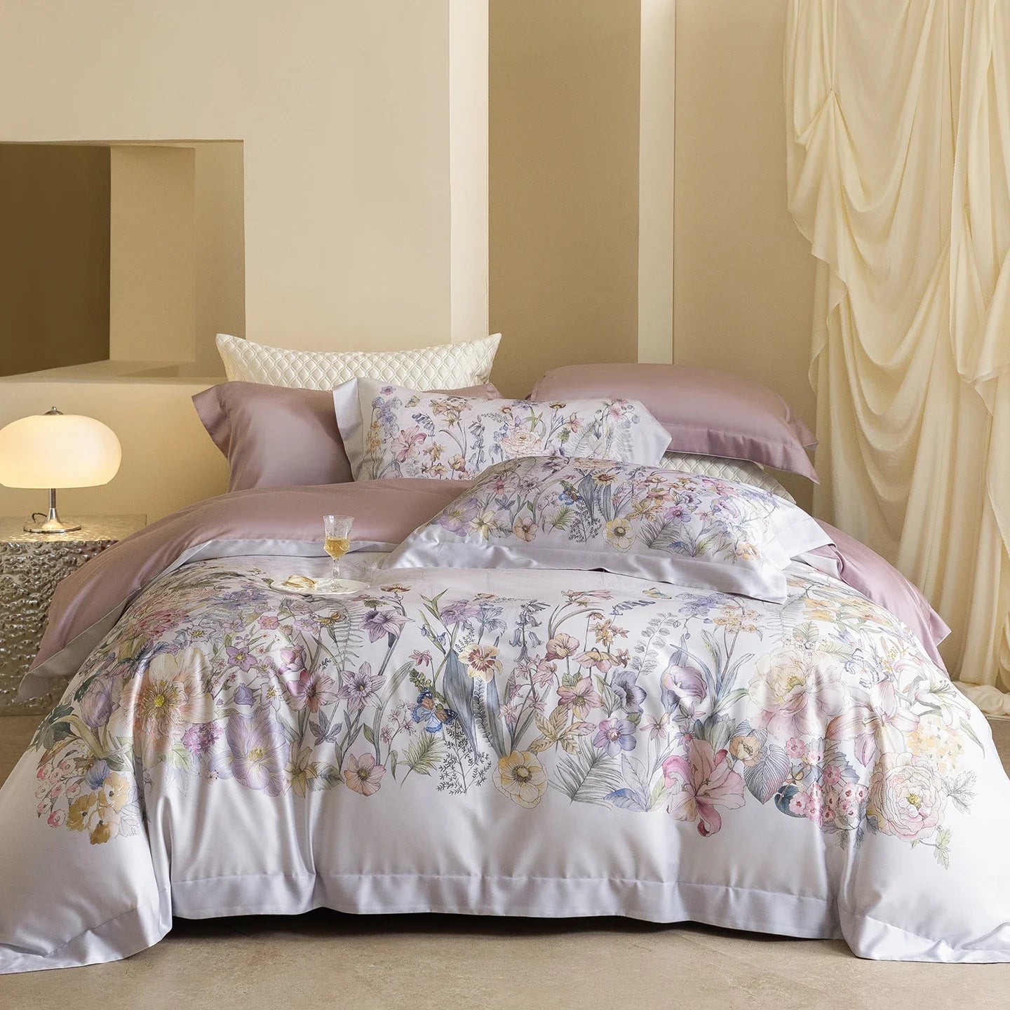 600TC Lyocell Eucalyptus Fiber Soft Silky Cooling luxury Bedding Set