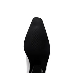 Kaky's Cow Pasted Leather Pointed Wedge Heels