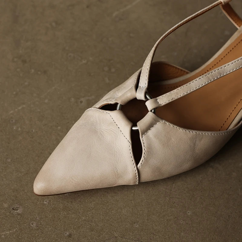 leather cowhide pointed elastic band