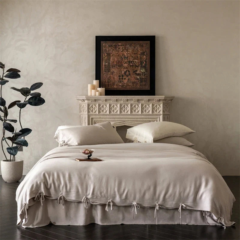 Vintage French Style Sandwashed Lyocell Bedding Set