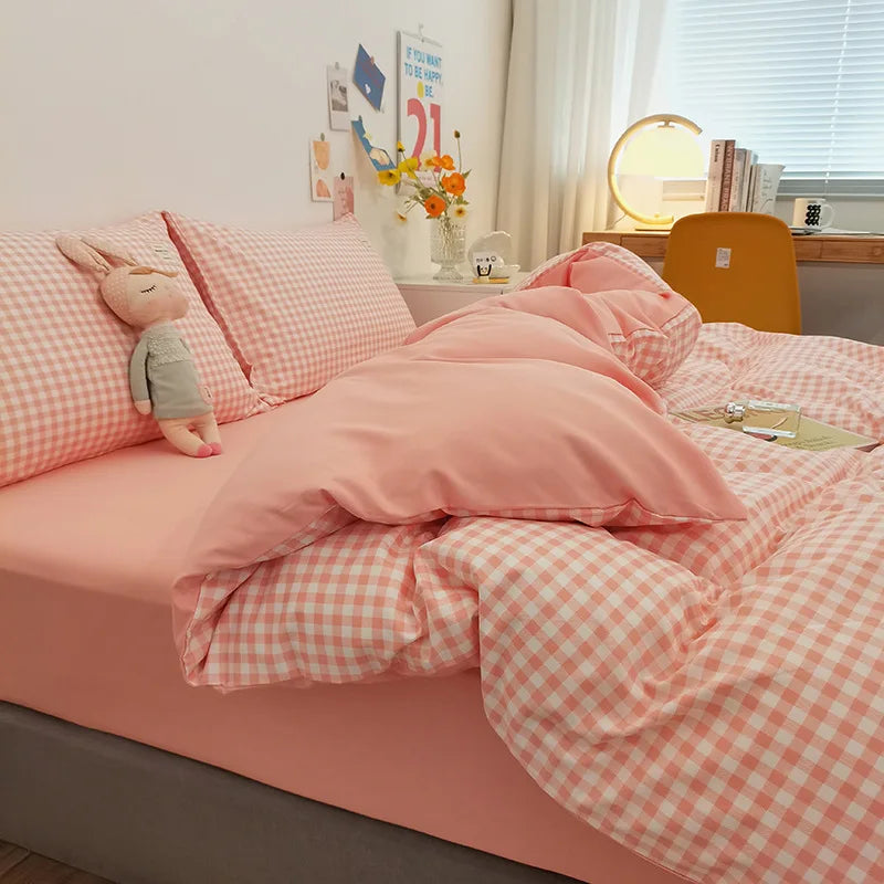 Japanese Plaid Bedding Sets