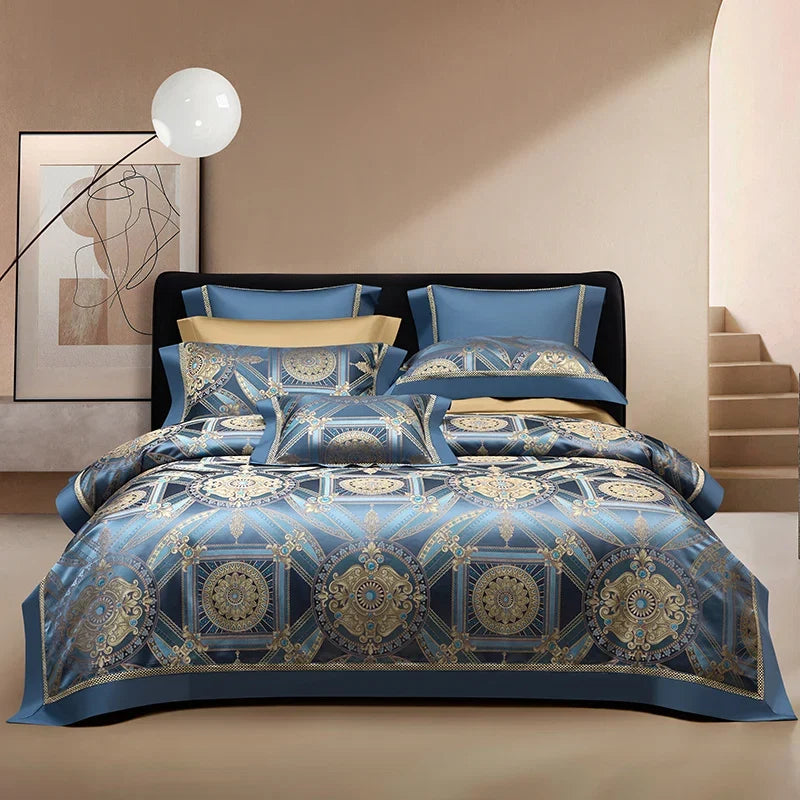 Brocade Jacquard Egyptian Cotton Luxury Bedding Set