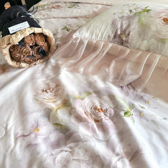 Rose Flower Print Bedding Set