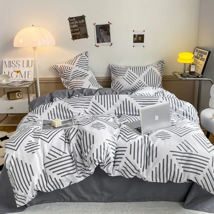 Fall Nordic Style Duvet Cover 1 PCS Double Bed Quilt Cover Minimal Comforter Covers for Queen King Twin Size Bed No Pillowcases