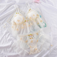 Heart Print Lolita Lingerie Set