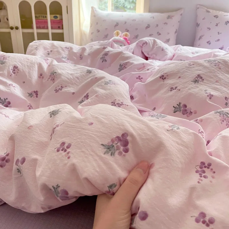 Korean Girls Strawberry Bedding Sets