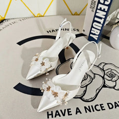 Style White Low-Heeled Single Shoes