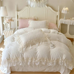 Romantic Lace Ruffles Princess Style Bedding Set