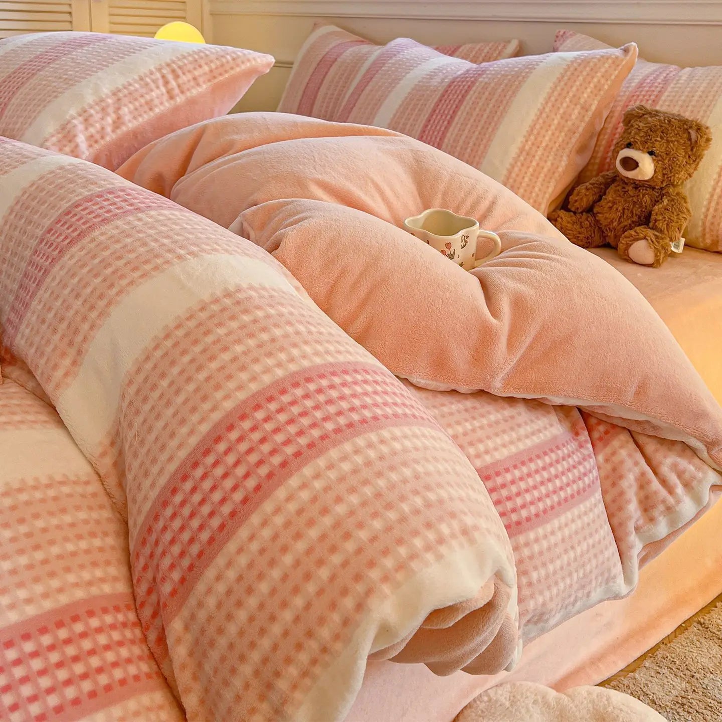 Winter Warm Velvet Duvet Cover Set Queen Bedding Set